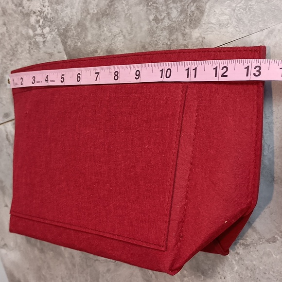 Womens Purse Organizer Insert for Longchamp Le Pliage Handbag Felt, Red - Picture 9 of 10